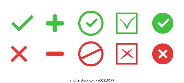 True And False Signs. Correct And Incorrect Icons