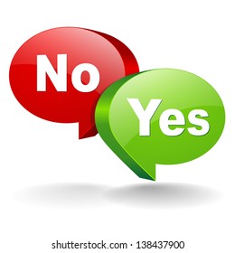 True false speech bubbles