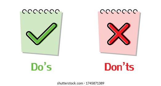 True and false true and false symbol icons on a white background. Isolated vector illustration