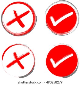 true and false symbols - Vector illustration
