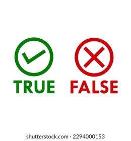 true or false template illustration