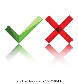 True False or Yes No icon on isolated white background