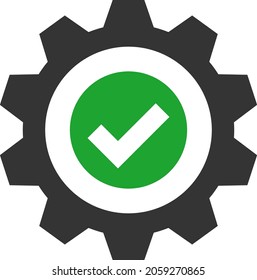 True Gear vector illustration. A flat illustration design of True Gear icon on a white background.