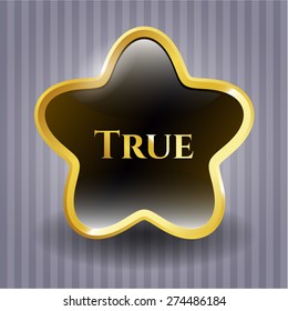 True gold shiny star