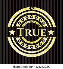 True golden badge or emblem