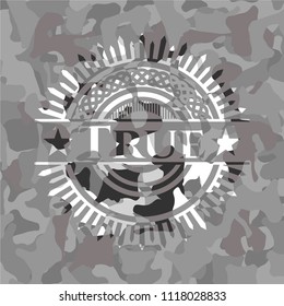 True grey camo emblem