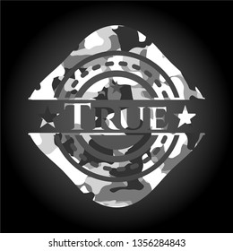 True grey camo emblem