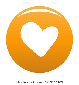 True heart icon. Simple illustration of true heart vector icon for any design orange