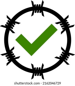 True jail vector illustration. Flat illustration iconic design of true jail, isolated on a white background.