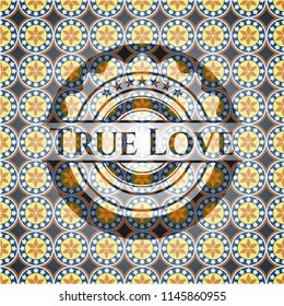 True Love arabic emblem. Arabesque decoration.