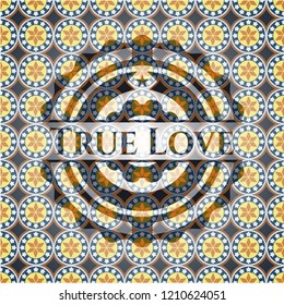True Love arabic emblem. Arabesque decoration.