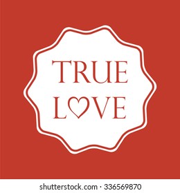 True love badge icon.