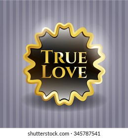 True Love gold shiny emblem