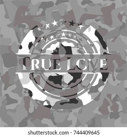 True Love grey camo emblem