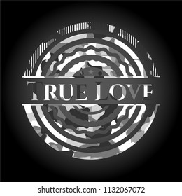 True Love grey camouflage emblem