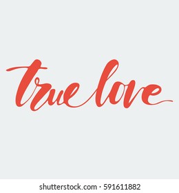 True love hand written words