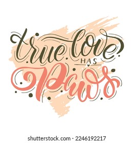 Premium Vector  True love hand lettering with a doodle heart