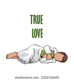 WAHRE LIEBE. ISLAMISCHES BILD. VEKTORGRAFIK