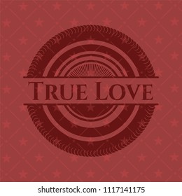 True Love retro style red emblem
