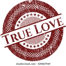True Love rubber grunge texture stamp