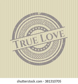 True Love rubber grunge texture stamp