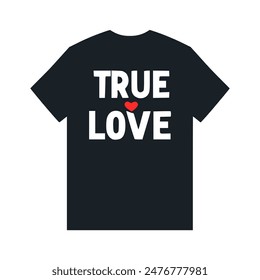 true love text tshirt fashion sticker vector illustration template design