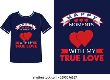 True love t-shirt design concept