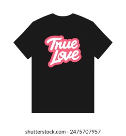 true love tshirt fashion sticker vector illustration template design