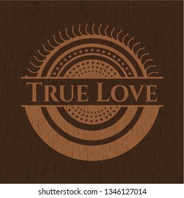 True Love wooden emblem