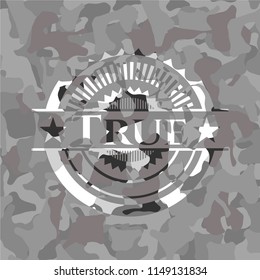 True on grey camo pattern