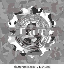 True on grey camo texture