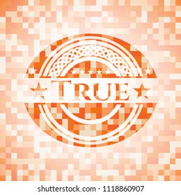 True orange mosaic emblem
