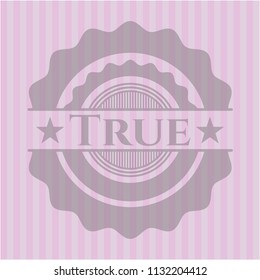 True pink emblem. Retro