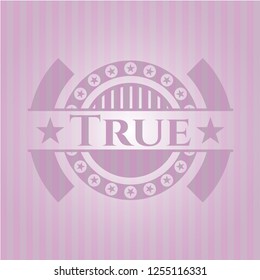 True realistic pink emblem