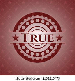 True red emblem. Retro
