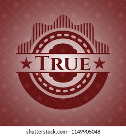 True red emblem. Vintage.