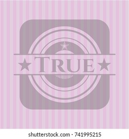 True retro pink emblem