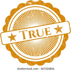 True rubber seal with grunge texture