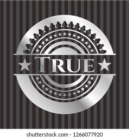 True silver badge or emblem