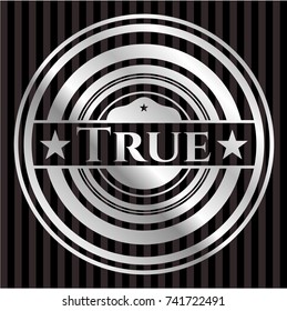 True silver badge or emblem