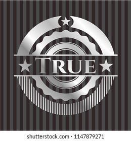 True silver emblem or badge