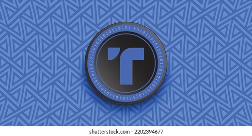 True USD (TUSD) crypto coin token vector illustration. Virtual currency symbol banner and background