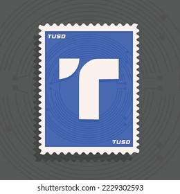 True USD (TUSD) criptodivisa logo estampado concepto ilustración vectorial