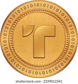 true usd-tusd coin vector illustrations. 3d illustration