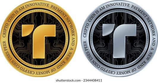 true usd-tusd coin vector illustrations. 3d illustration