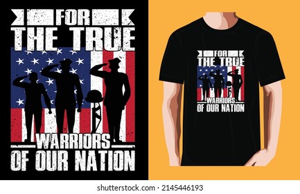 For the true warriors of our nation| Memorial Day T-shirt Design
