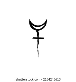 the true white moon Arta illustrated ink tattoo idea vector 