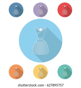 Truffle candy flat vector icon set