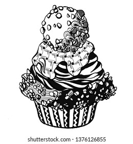 Truffle Chocolate Cupcake Art