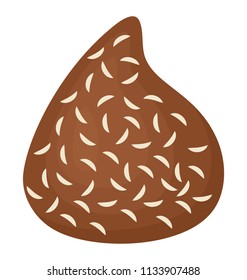 
Truffle of chocolate filled with coconut spreading
